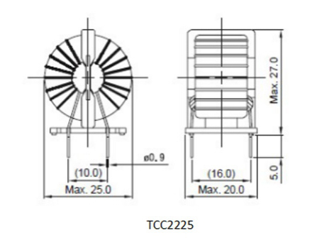 Bobina toroidal (bobina de choque de modo común)