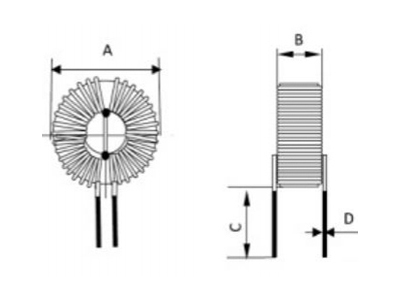Bobina toroidal (bobina de choque de modo diferencial)
