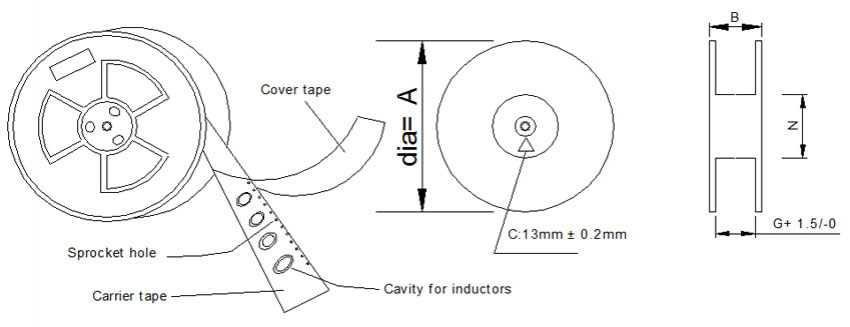 Inductor de potencia SMD, 3.0mm 4.0mm 5.2mm 7mm