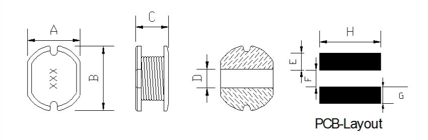 Inductor de potencia SMD, sin blindaje