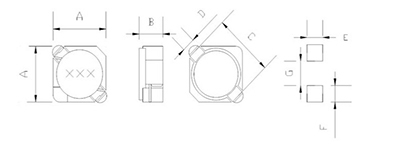 Inductor de potencia SMD, serie CDRH2B/3B/4B