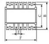 Transformador de líneas, series EER/ERL/ETD