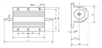 Resistencia de aluminio, serie RX600